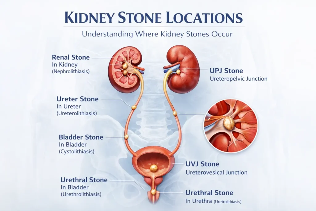 Kidney Stone Pain Location Chart