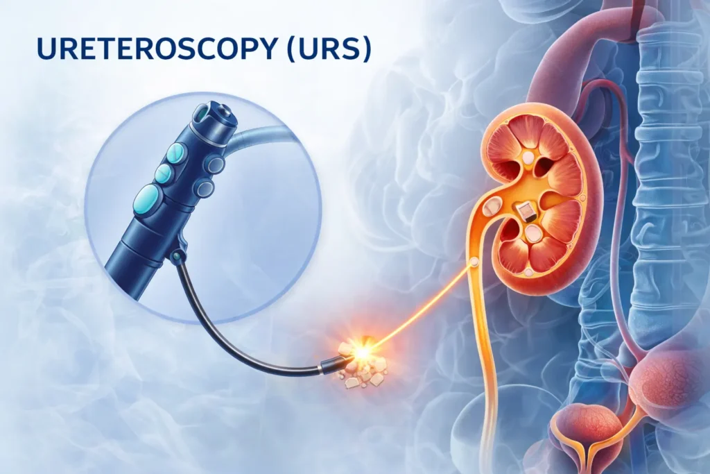 Ureteroscopy treatment for kidney stones