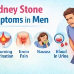kidney stone symptoms in men illustration
