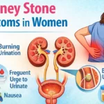 kidney stone symptoms in women chart