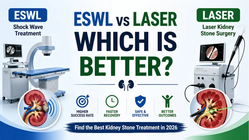 🚀 ESWL vs Laser – Which is Better for Kidney Stones? (2026 Guide)