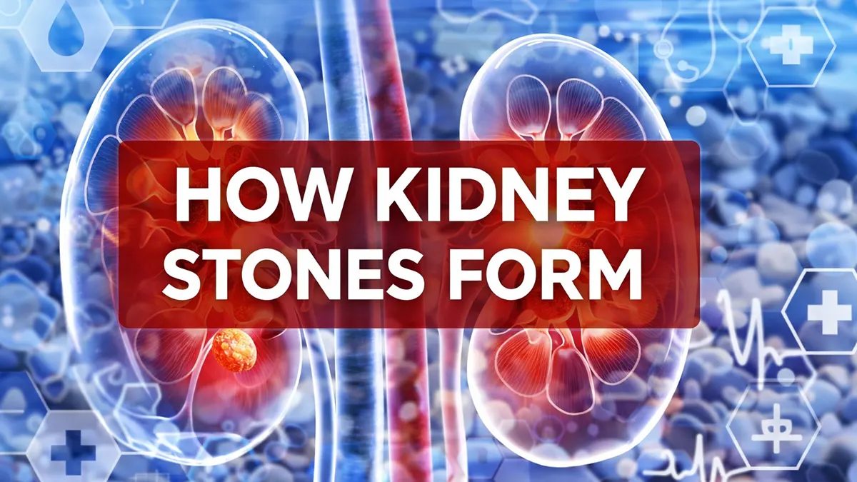 how do kidney stones form step by step infographic