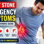 kidney stone emergency symptoms severe pain fever and urinary blockage warning signs infographic 2026