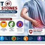 silent kidney stones symptoms without pain infographic medical