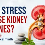 can stress cause kidney stones medical infographic showing kidney and stress related risk factors 2026