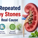 Why Some People Get Kidney Stones Repeatedly medical infographic showing recurrent kidney stones and their hidden causes.