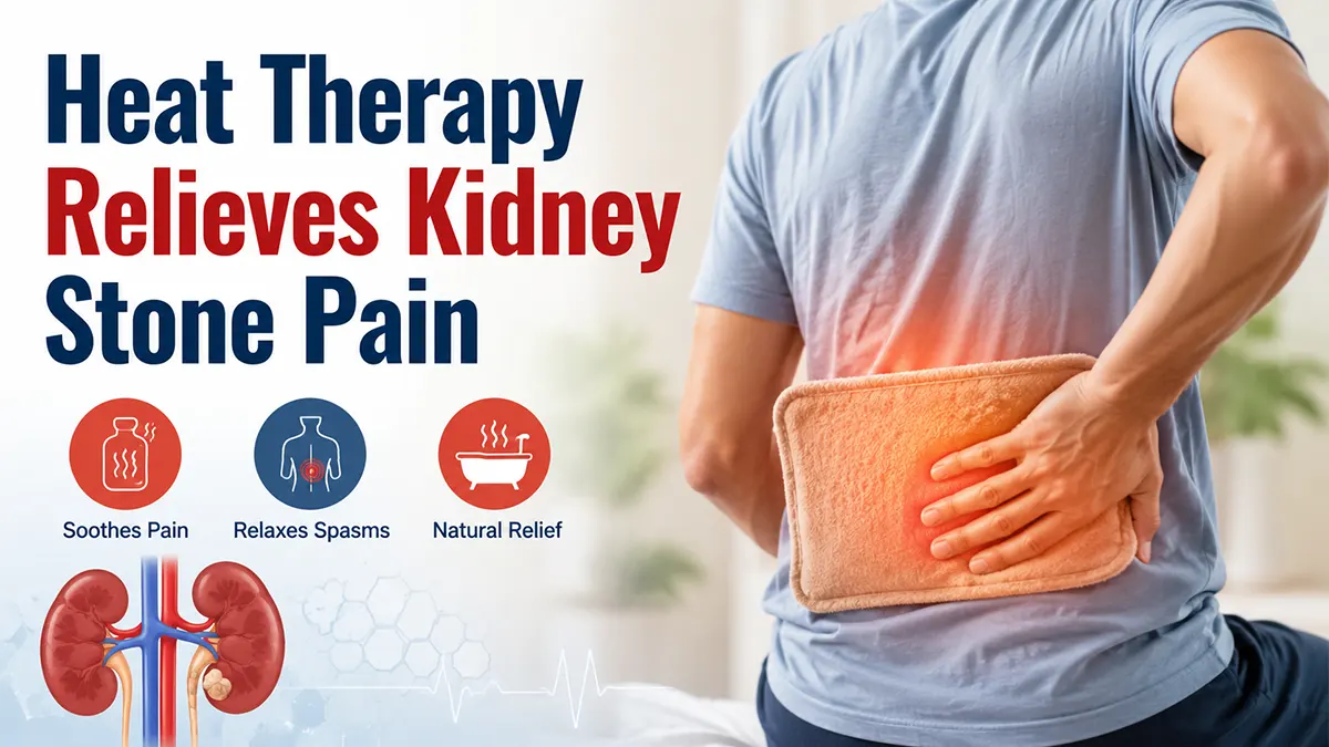 Heat Therapy for Kidney Stone Pain using a heating pad to relieve flank pain and kidney stone discomfort safely at home