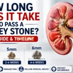 How long does it take to pass a kidney stone size guide showing 4mm, 5mm, and 6mm kidney stone passing timelines