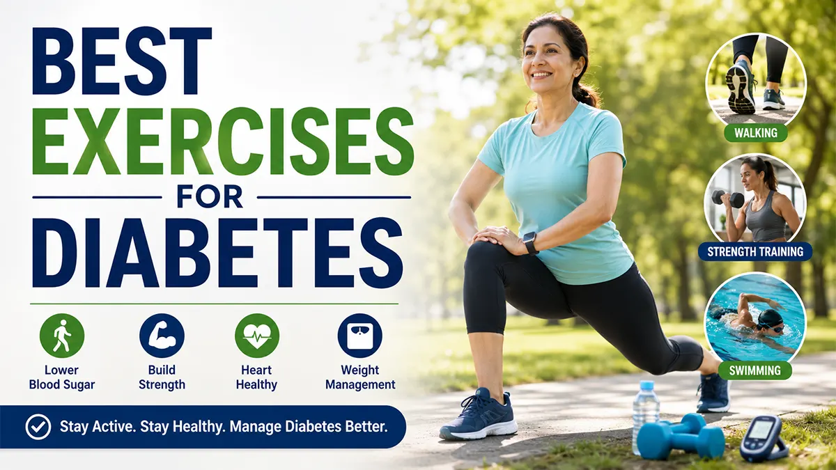 Best exercises for diabetes including walking, strength training and swimming